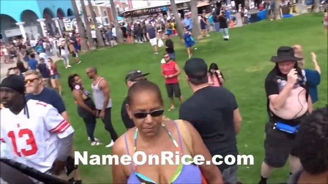 GO TOPLESS DAY (all Wear Pasties) VENICE BEACH CALIFORNIA AUG 27,  2017