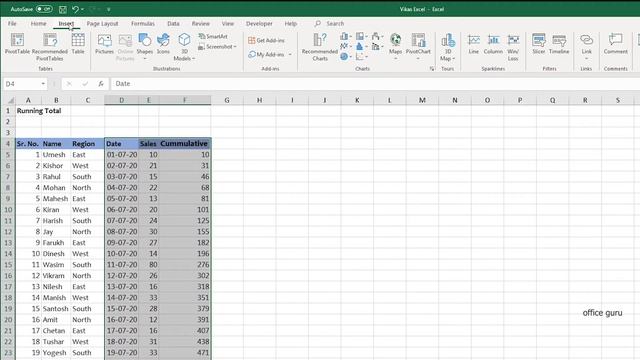 How To Do Cumulative Total in Excel? Running Total in Excel? (Hindi) - Sales Data Analysis in Excel смотреть онлайн