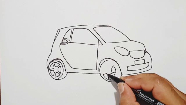 How to draw a Smart Car смотреть онлайн