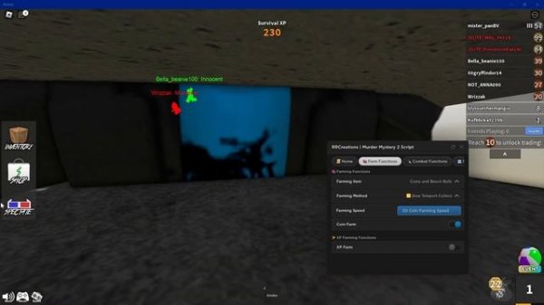 BEST! Murder Mystery 2 Script Roblox (AUTO COINS, AUTO EVENT, ESP, KILL ALL + MORE! NO KEY GUI ?)