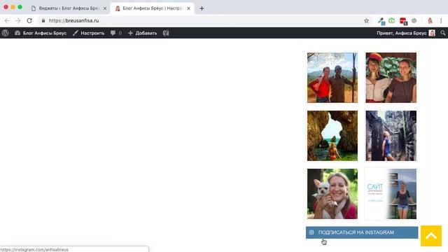 Как добавить и настроить виджет фото Instagram на сайт WordPress смотреть онлайн