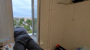 #монтаж_сплит_системы Dexp 12 под окно на мокрый фасад