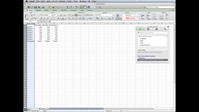 Means and Standard Deviation calculation in Excel смотреть онлайн
