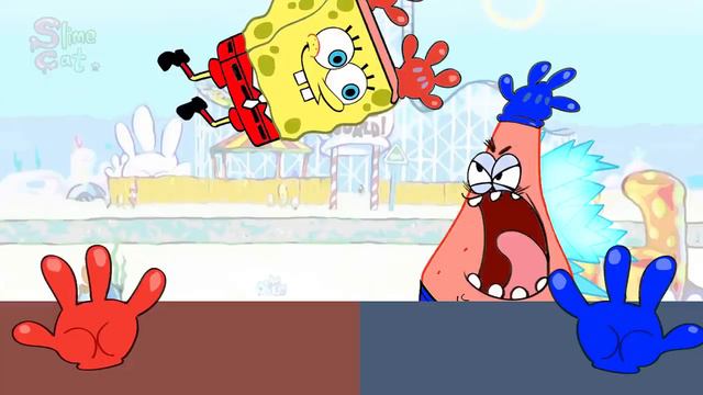 RED vs BLUE FOOD CHALLENGE! | SPONGEBOB RED Vs BLUE MUKBANG ANIMATION | SLIME CAT смотреть онлайн