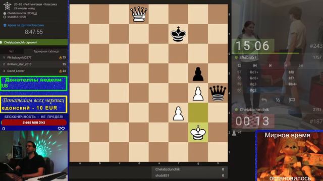 [RU] Шахматы {} lichess.org {} Арена за Щит по Классике (ЧАСТЬ -1) смотреть онлайн