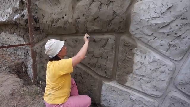 оформление ЦОКОЛЯ дома декоративный камень из цемента. смотреть онлайн