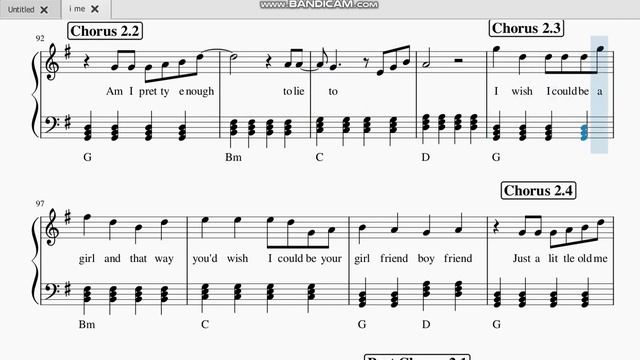 Will Wood - i/me/myself - Piano Sheet Music ( with lyrics & chords ) смотреть онлайн