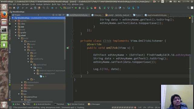 Android Tutorial 2019 - Event Handling Anonymous Inner Class in Android смотреть онлайн