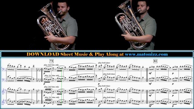Mozart "Turkish March." Euphonium Duet - Matonizz. DO NOT PLAY ALONG! Nr.3 смотреть онлайн