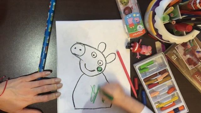 Как нарисовать свинку Пеппу. Peppa Pig. Рисуем с Ванессой смотреть онлайн