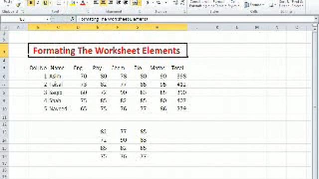 Working MS Excel Worksheet Formatting Workshee , 8th Grade Students смотреть онлайн