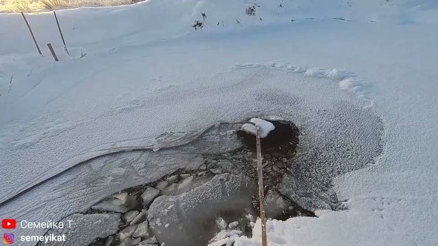 Пруд замерз! Аэрация и полынья в своём пруду в -25 | Разведение рыбы и раков в пруду на участке смотреть онлайн