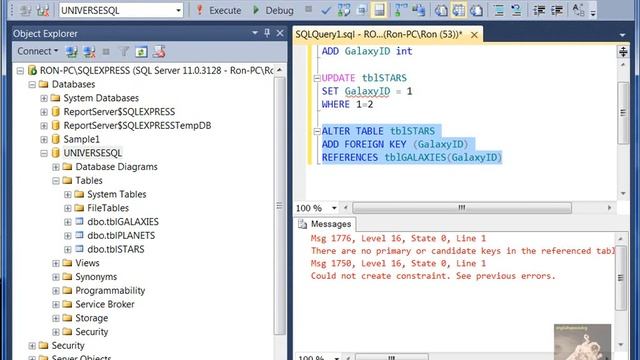 SQL 109 - SQL SERVER - define Foreign Key смотреть онлайн
