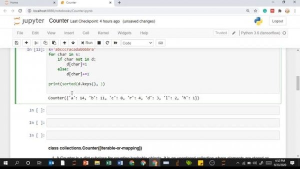 Counter class in Python with Hackerrank solution (Raghu's shop) - Collections /Counter()