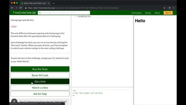 Знакомимся и интерфейсом FreeCodeCamp смотреть онлайн