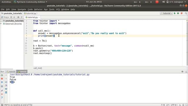 Python GUI Tutorial -13 - Messagebox - ask questions part 2 | Tkinter смотреть онлайн