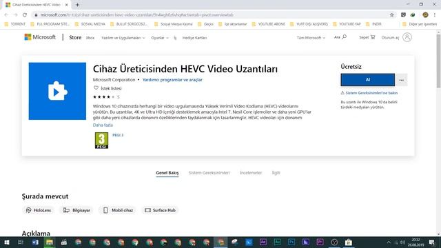 HEVC Video Uzantıları codec h265 yükle çözüldü смотреть онлайн