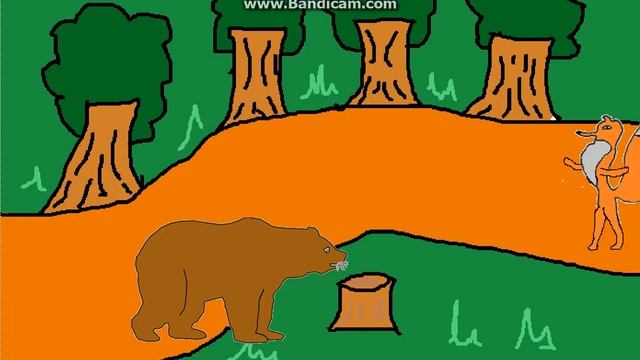 История о том как лиса обхитрила медведя