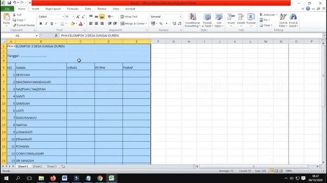 cara membuat tabel di excel menggunakan kertas f4 смотреть онлайн