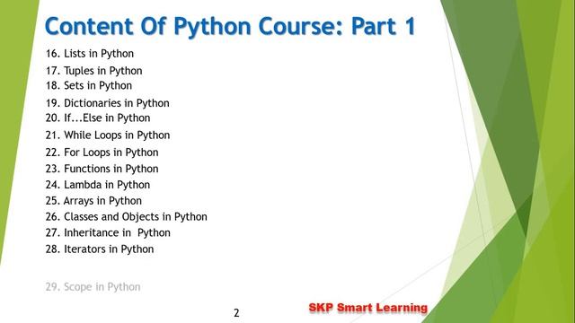 SKP Smart Learning: Part 1: Python Course Content: Beginner To Advanced: Explained in Hindi смотреть онлайн