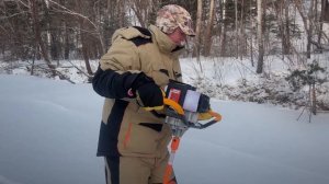 Мотоледобур на рыбалке. ?Сверлим лунки?