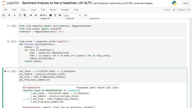Sentiment Analysis on Reddit Politics News Headlines with Python’s Natural Language Toolkit : part смотреть онлайн