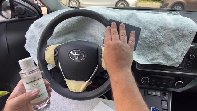 Покраска руля своими руками. Lenkrad Leder Reparatur Set.