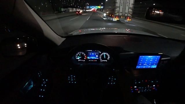 2021 Ford Explorer V6 3.0 PHEV POV night drive смотреть онлайн