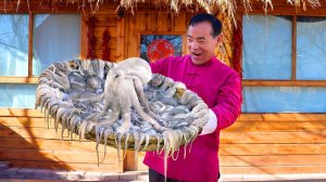 Поджаренный острый осьминог