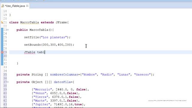 Curso Java. Anexos III. JTable I. Vídeo 267 смотреть онлайн