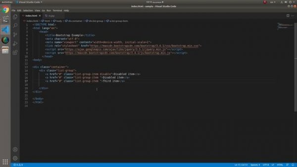 Bootstrap List group Disabled Item