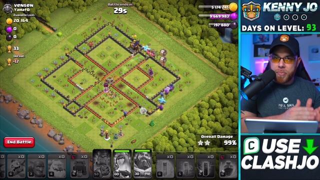 Simply One of the Best TH12 Armies! How to Use Pekka BoBat Attack Strategy in Clash of Clans смотреть онлайн