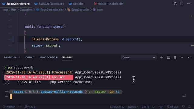 6. Laravel Job Batching | Upload million records | Queue job to upload big file смотреть онлайн