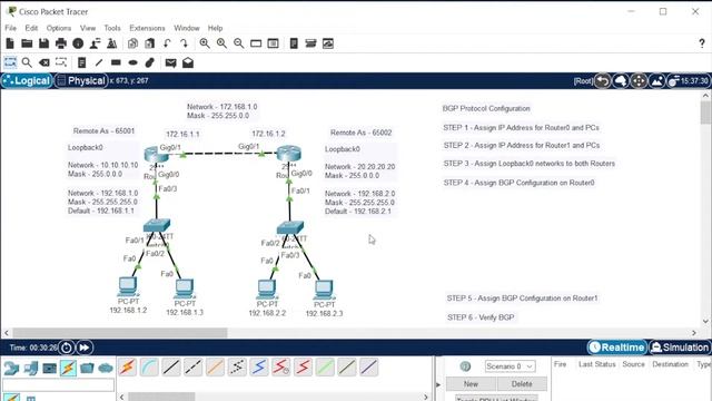 Border Gateway Protocol (BGP) Configuration On Packet Tracer | Networking Academy | #BGP | #Routing смотреть онлайн