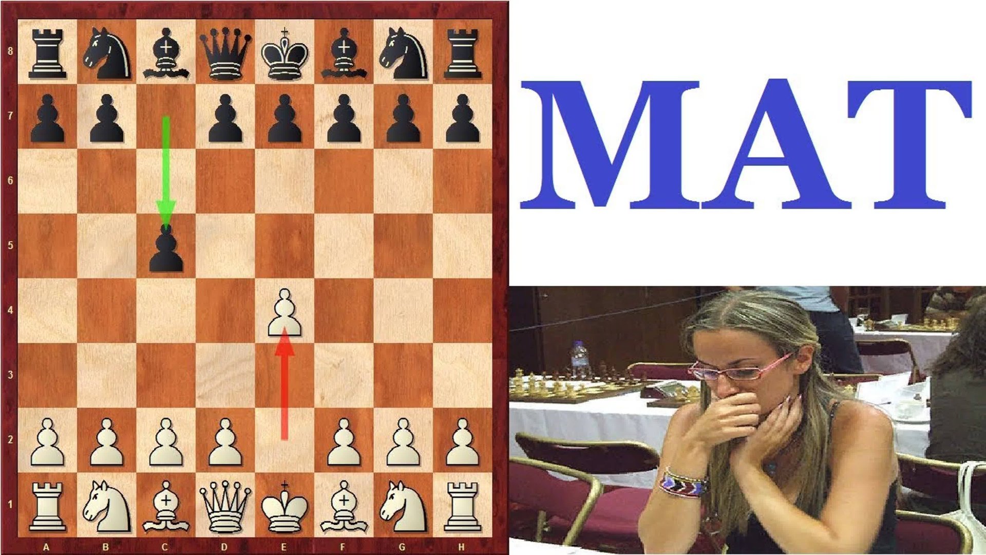 Шахматы. Поставил Красивый МАТ Красивой ШАХМАТИСТКЕ. Сицилианская защита за белых. смотреть онлайн