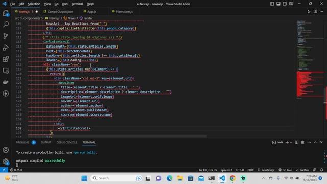 2023 | Ultimate React JS Course | Adding Infinite Scroll to NewsApi смотреть онлайн