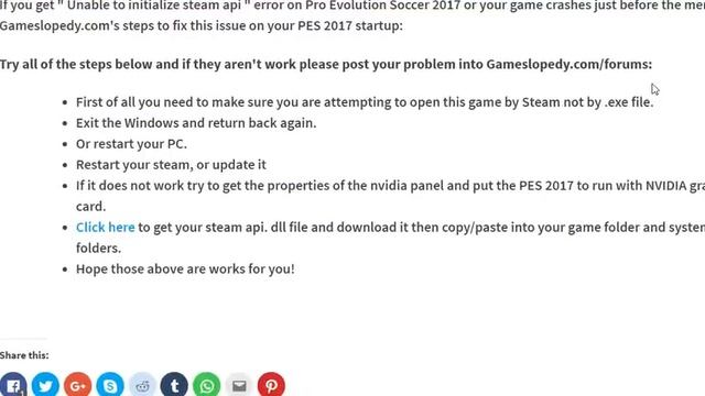 How to Fix "Unable to Initialize Steam Api" Error on PES 2017 [Win 10,8,7,Vista] смотреть онлайн
