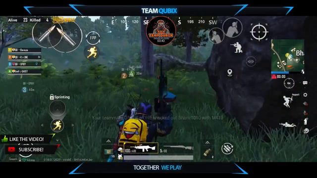 HOW TO GET CHICKEN DINNER IN PUBG MOBILE😆|M249+6X|TEAM QUBIX O.P смотреть онлайн