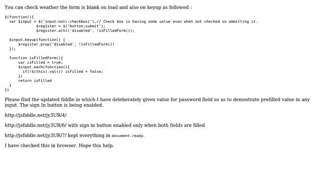 Enable button when browser fills data automatically (16 Solutions!!) смотреть онлайн