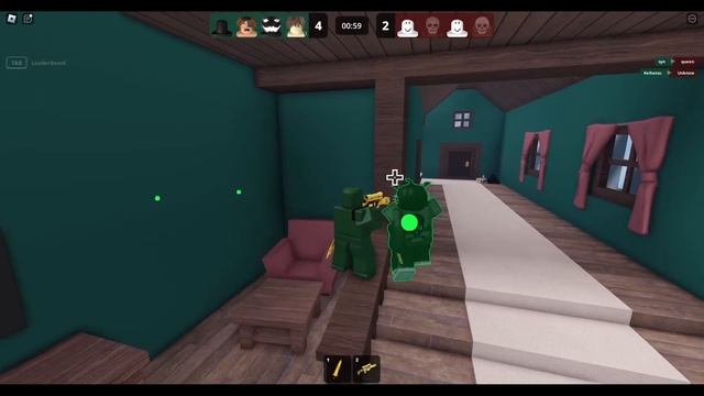 HIDING in Murderer vs Sheriff Duels | Roblox смотреть онлайн