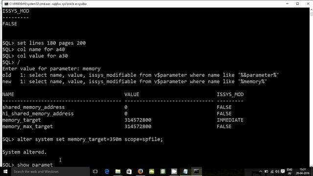 HOW TO INCREASE DECREASE MEMORY TARGET IN ORACLE 11G смотреть онлайн