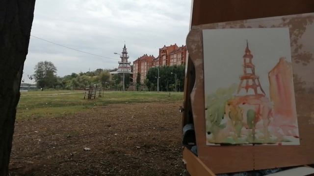 Башня акварелью, пленэр. #Рисование_для_всех, #DrawingForYou, #paintingtutorials смотреть онлайн