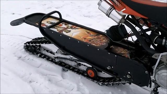 гусеничный модуль для питбайка с узкой гусеницей