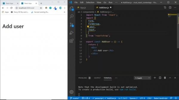 Create CRUD App with React Hooks & the Context API - #1 Create the UI