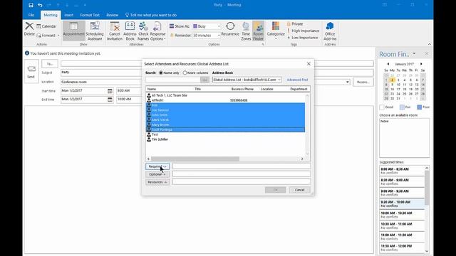 How to invite people to a meeting in Outlook 2016 смотреть онлайн