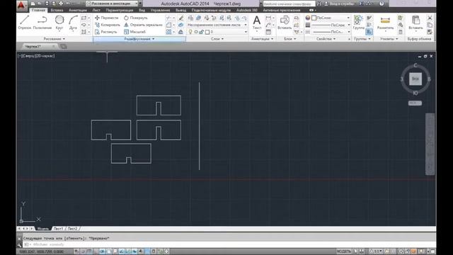 Второй урок в AutoCad (2 nji sapak) Инструменты. смотреть онлайн