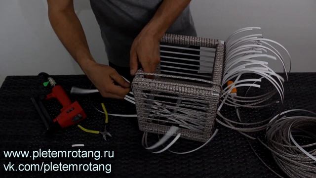 DIY Wicker bench. Плетенный пуф своими руками. смотреть онлайн