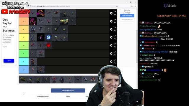 Brood War Unit Tier List with Artosis смотреть онлайн