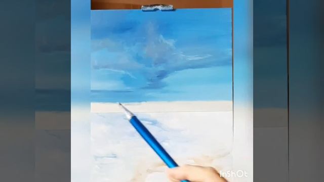 морской пейзаж прибой Азовское море живопись art @nataly_art_tag пишем картину маслом импрессионизм смотреть онлайн