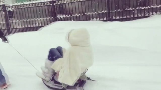 Как Волочкову на санках катали. Видео InstagramLive. Февраль 2018 смотреть онлайн
